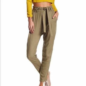 A.L.C. Ansel Belted Twill Straight-Leg Pants Army4